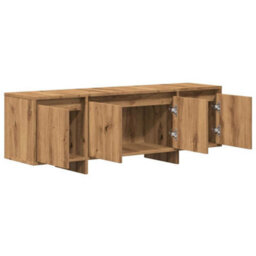 Berkfield Tv Cabinet Artisan Oak 120X30X40.5 Cm Engineered Wood - thumbnail 5