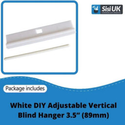 SISI UK Diy Adjustable Vertical Blind Hanger 89mm Replacement White Hangers For Slats Louvre First Blinds Slats Accessories Pack Of 20 - thumbnail 2