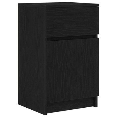 Berkfield Durable Bedside Cabinet Black 39X35X65 Cm Engineered Wood
