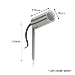 Auraglow Deep Recessed Stainless Steel Spike Light - Radford - Warm White (3000K) - thumbnail 8