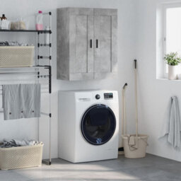Berkfield Wall Mounted Cabinet Concrete Grey 69.5X34X90 Cm Engineered Wood - thumbnail 1