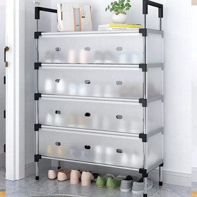 5 Tier Cabinet Storage Organiser Shoe Rack Stand Holder W/ Dust-Proof Cover - image 1