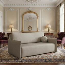Viva Glov Iv Upholstered Sofa Bed With Storage Compartment Chipboard Wood Frame Wavy Springs 174X98X85Cm Beige - thumbnail 2