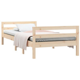Berkfield Bed Frame 90X190 Cm 3Ft Single Solid Wood Pine - thumbnail 3