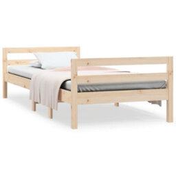 Berkfield Bed Frame 90X190 Cm 3Ft Single Solid Wood Pine - thumbnail 2