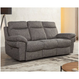 Furniture Instore Tanya Brown Fabric Electric Recliner 3 Seater Sofa - thumbnail 2