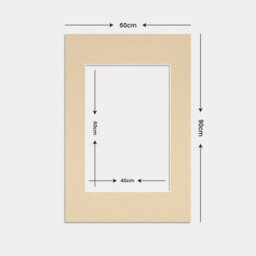 Ak Frames 90X60Cm Ivory Picture Mounts To Fit 60X40Cm Aperture Size - Mount Board Only (No Frame Included) - thumbnail 3