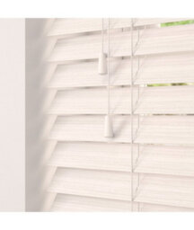 Fine Grain Faux Wood Venetian Blinds With Strings 120Cm Drop X 140Cm Width White Oak