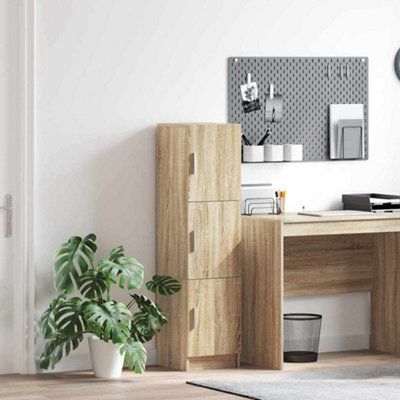 Walplus Highboard Sonoma Oak 31.5 X 32 X 124 Cm Engineered Wood - image 1