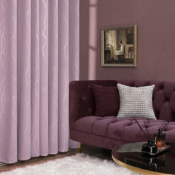 Deconovo Soft Dotted Line Foil Printed Blackout Curtains Thermal Insulated Eyelet Curtains W46 X L90 Inch Light Pink 2 Panels - thumbnail 4