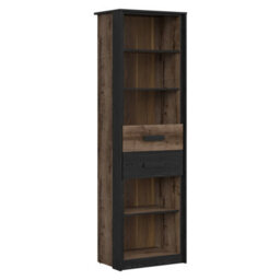 Heze Furniture Kassel Contemporary Style Tall Bookcase With 2 Drawers - thumbnail 2