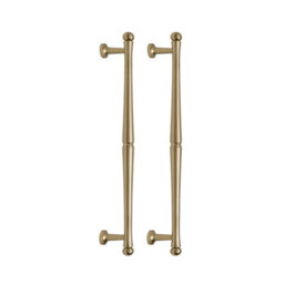 Homestylestore 650 X 750mm Antique White Wall Mounted Mirrored Door Bathroom Cabinet And Brushed Brass T Bar Handles - thumbnail 2