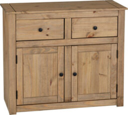 Seconique Panama 2 Door 2 Drawer Sideboard Natural Waxed Finish - thumbnail 1