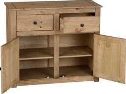 Seconique Panama 2 Door 2 Drawer Sideboard Natural Waxed Finish - thumbnail 2
