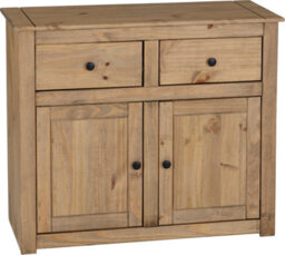 Seconique Panama 2 Door 2 Drawer Sideboard Natural Waxed Finish - thumbnail 3