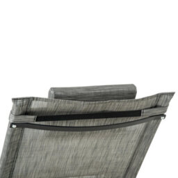 Outsunny Breathable Mesh Rocking Chair Outdoor Recliner W/ Headrest Dark Grey - thumbnail 8