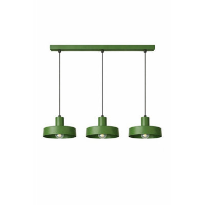 Luminosa Lighting Luminosa Velyo Bar Pendant Ceiling Light Green 3X E27 - image 1