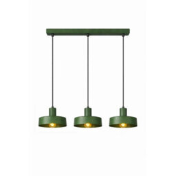 Luminosa Lighting Luminosa Velyo Bar Pendant Ceiling Light Green 3X E27 - thumbnail 2
