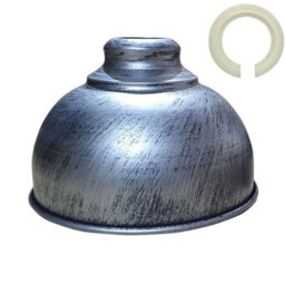 Brushed Silver Ceiling Light Shade, 21Cm Metal Lampshades For Ceiling Lights Easy Fit Pendant Lamp Shades For Table Lamps