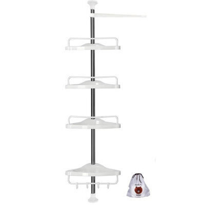 4-Tier Telescopic Bathroom Corner Shelf Shower Storage Caddy - image 1