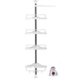 4-Tier Telescopic Bathroom Corner Shelf Shower Storage Caddy - thumbnail 1
