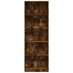 Berkfield Bookcase Smoked Oak 60X24X176 Cm Engineered Wood - thumbnail 4