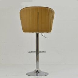 Lakeland Furniture Asham Light Tan Brown Faux Leather Chrome Gas Lift Base Bar Stool - thumbnail 6