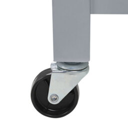 Wyld And Coco Scandihome Grey Kitchen Trolley With Pine Top, Mdf Storage And Castors W80 X D43 X H88Cm - thumbnail 9