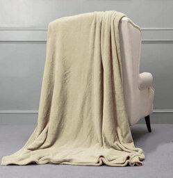 Casabella Deluxe Soft Faux Fur Mink Fleece Throw Blanket - thumbnail 5