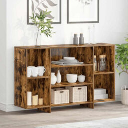 Berkfield Modern Sideboard Smoked Oak 120X30X75 Cm Engineered Wood - thumbnail 2