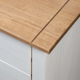 Vidaxl Bedside Cabinet White 46X40X57 Cm Pinewood Panama Range - thumbnail 8