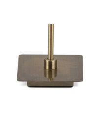 Lighting Supermarket Darwen Square Stick Antique Brass Table Lamp With Grey Linen Shade - thumbnail 3