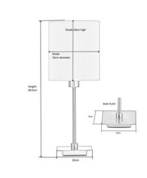 Lighting Supermarket Darwen Square Stick Antique Brass Table Lamp With Grey Linen Shade - thumbnail 5