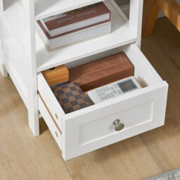 Sobuy Fbt91-W, Side Table End Table Bedside Table With 3 Shelves And 1 Drawer,white,w30Xd28Xh74 - thumbnail 7