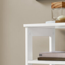 Sobuy Fbt91-W, Side Table End Table Bedside Table With 3 Shelves And 1 Drawer,white,w30Xd28Xh74 - thumbnail 4