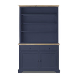 Statement Furniture Florence Navy Blue Display Cabinet With Height Adjustable Shelves And Cupboard - thumbnail 5