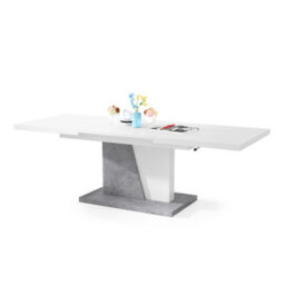 Heze Furniture Gala 2 In 1 Extending Coffee / Dining Table - White / Concrete - thumbnail 8