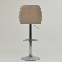 Lakeland Furniture Blair Fawn Brown Fabric Chrome Gas Lift Bar Stool - thumbnail 6