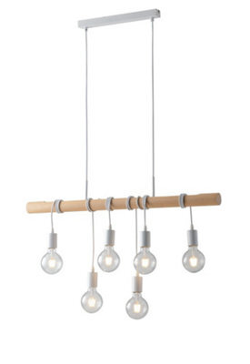 Luminosa Lighting Luminosa Arizona Bar Ceiling Pendant, Pine, White, E27