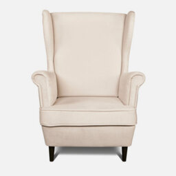 Heze Furniture Leo Velour Armchair Elegant Accent Upholstered Loungechair - Beige - thumbnail 4
