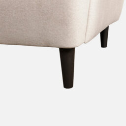 Heze Furniture Leo Velour Armchair Elegant Accent Upholstered Loungechair - Beige - thumbnail 8