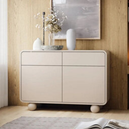 Arte Albion Sideboard Cabinet 108Cm - Cashmere Finish, Push-To-Open Doors & Drawers With Shelves - thumbnail 6
