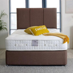 Divan Base Direct Shire Ludlow 3000 Pocket Sprung Natural Fillings Divan Bed Set 4Ft Small Double 4 Drawers Continental- Wool Chestnut - thumbnail 2