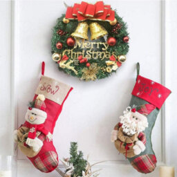 Amorly 30Cm Christmas Ball Wreath, Hanging Ornament For Door And Wall, Artificial Pine Wreath For Xmas New Year Home Party Decorations - thumbnail 7