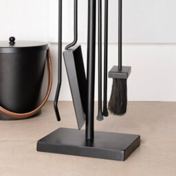 Charles Bentley Redwood Fireside Companion Set Iron Tool Stand Matte Black - thumbnail 2