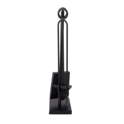 Charles Bentley Redwood Fireside Companion Set Iron Tool Stand Matte Black - thumbnail 5