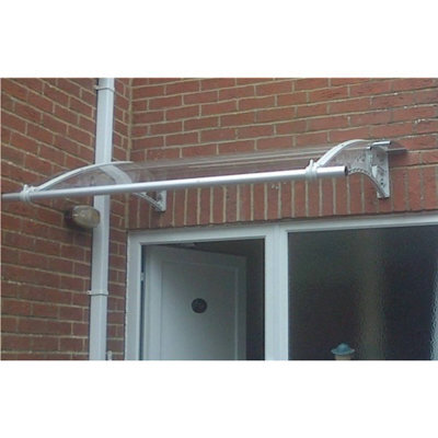 Canofix UK Canofix Door Canopy Pc 2000 Width X 1270 Projection (Grey Bracket - Clear Sheet) - image 1