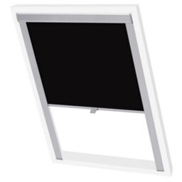 Berkfield Blackout Roller Blind Black Uk08