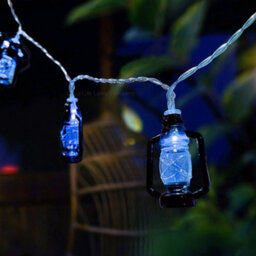 Long Life Lamps Company Outdoor Or Indoor Mini Lantern 20 Led String Lights Ip44 Mains Powered Blue Lansl03 - thumbnail 8