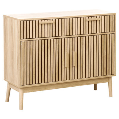 Beliani 2 Door Sideboard Lynwood Light Brown - image 1